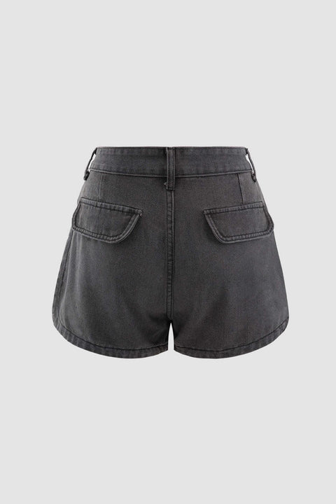 Flap Pocket Denim Cargo Shorts - HouseofHalley
