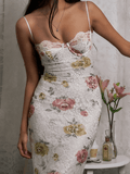Floral Lace Slim Midi dress