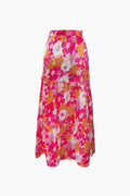 Floral Print Knot Tube Top And Frill Maxi Skirt Set - HouseofHalley