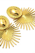 Gold Decor Drop Earrings - HouseofHalley