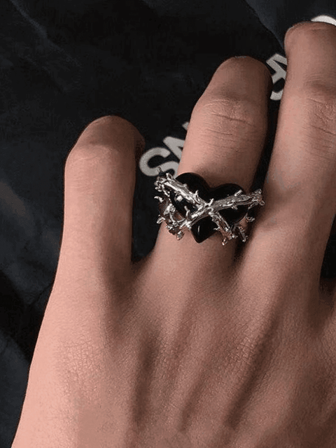 2pcs Heart Decor Cuff Ring - HouseofHalley