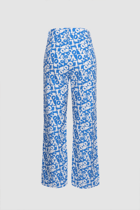 High Waisted All-Over Print Pants - HouseofHalley