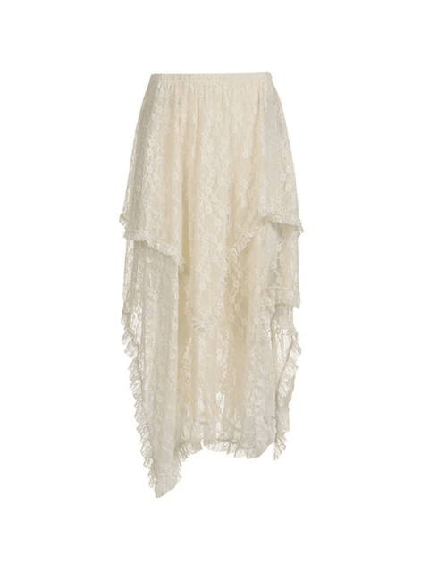 Irregular Lace Ruffle Skirt - HouseofHalley