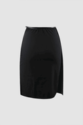Keyhole Buckle Long Sleeve Top And Wrap Skirt Set - HouseofHalley