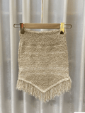 Knit Tassel Slim Short Bandeau Top - HouseofHalley