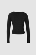Knot Detail Cut Out Long Sleeve Top - HouseofHalley