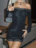 Lace Bandeau Slim Mini Dress