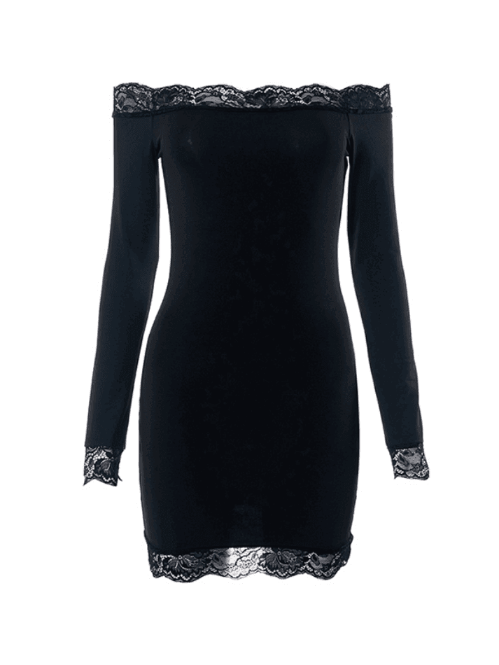 2023 Lace Bandeau Slim Mini Dress Black L in Mini Dresses Online Store ...