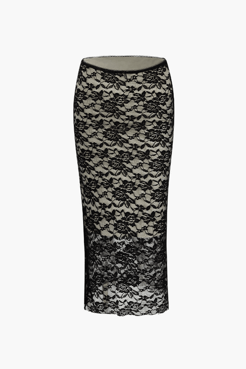 Lace Cami Top And Bodycon Midi Skirt Set - HouseofHalley