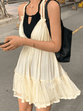 Lace Patchwork Halter Mini Dress - HouseofHalley