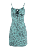 Lace Up Paisley Print Mini Dress - HouseofHalley