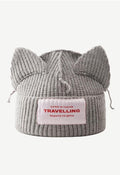 Logo Patched Cute Ear Beanie Hat - HouseofHalley