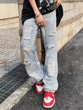 Men's Ankle Flare Ripped Jeans - HouseofHalley