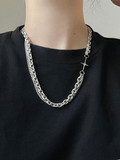 Men's Layered Geometric Link Chain Necklace - HouseofHalley