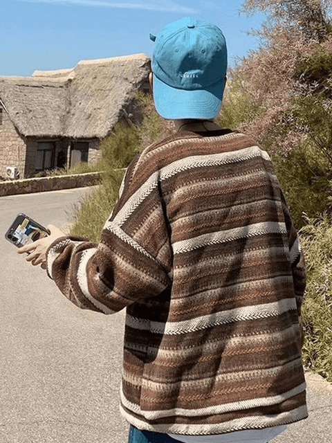 Men's Pocket Striped Knit Sweater - HouseofHalley