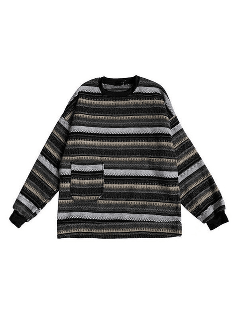 Men's Pocket Striped Knit Sweater - HouseofHalley