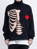 Men's Skeleton Jacquard Turtleneck Sweater - HouseofHalley