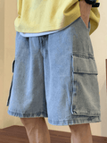 Men's Washed Loose Cargo Denim Shorts - HouseofHalley