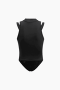 Mesh Panel Belted Tank Top - HouseofHalley