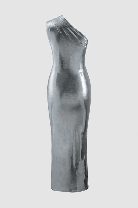 Metallic Shoulder Midi Dress - HouseofHalley