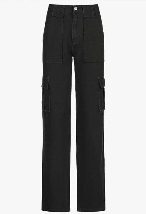 Mid Rise Cargo Jeans - HouseofHalley