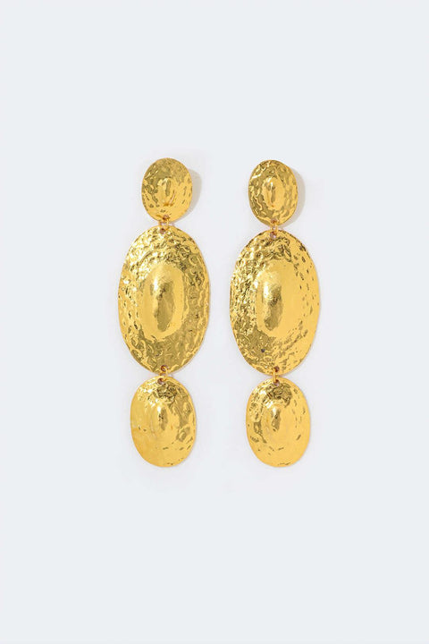 Oval Metal Drop Earrings - HouseofHalley