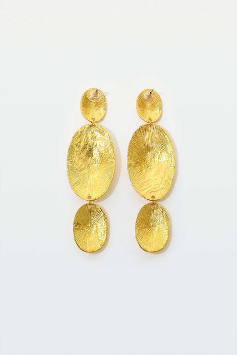 Oval Metal Drop Earrings - HouseofHalley