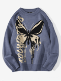 Oversized Butterfly Jacquard Sweater - HouseofHalley