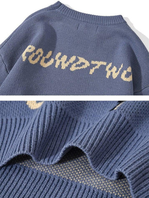 Oversized Butterfly Jacquard Sweater - HouseofHalley