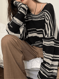 Oversized Stripe Jumper Knit Sweater - HouseofHalley