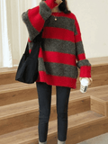 Oversized Stripe Pullover Sweater - HouseofHalley