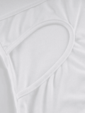 Patchwork Cutout White Long Sleeve Bodysuit - HouseofHalley