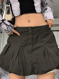 Pleat Cargo Wrap Hip Mini Skirt
