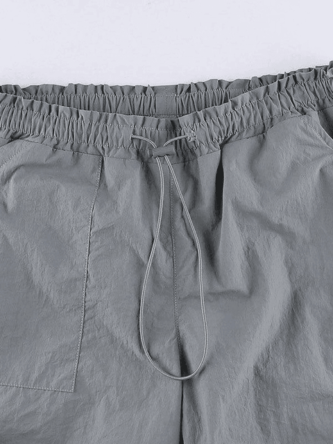 Pocket Patched Drawstring Cargo Pants - HouseofHalley