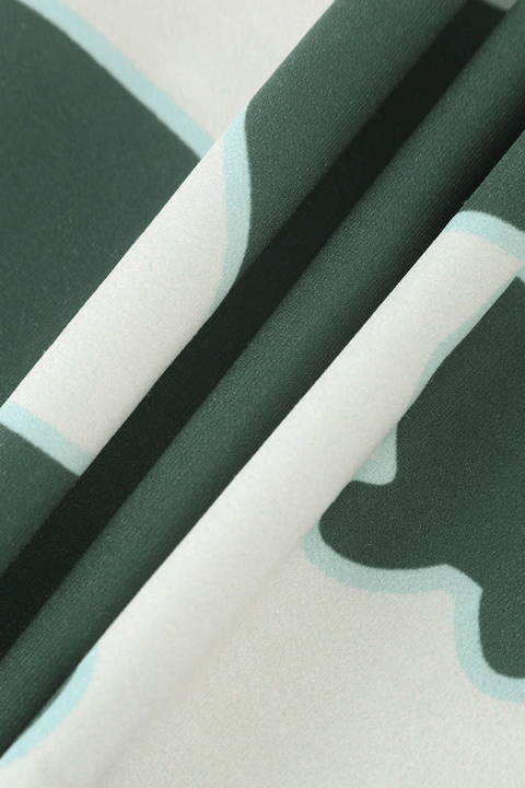 Printed Long Sleeve Backless Maxi Dress - HouseofHalley