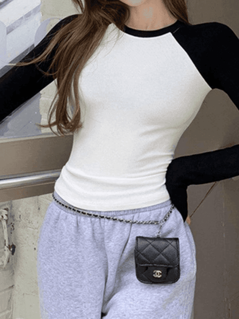 Raglan Sleeve Rib Crop Top - HouseofHalley
