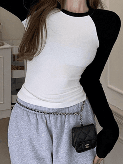 Raglan Sleeve Rib Crop Top - HouseofHalley