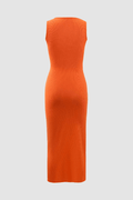 Ribbed Cut Out Side Slit Sleeveless Maxi Dress - HouseofHalley