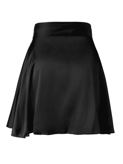 Satin Lace Up Mini Skirt - HouseofHalley
