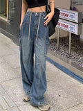 Seam Detail Vintage Straight Cargo Jeans - HouseofHalley