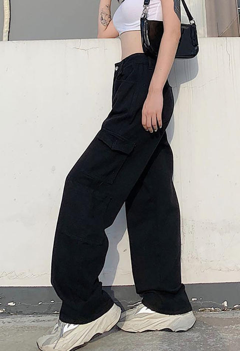 Side Pockets Straight-leg Boyfriend Jeans - HouseofHalley