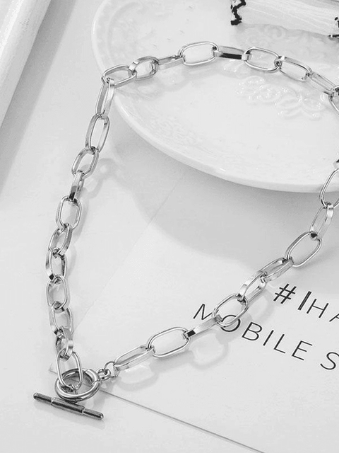 Simple Link Chain Toggle Necklace - HouseofHalley