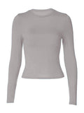 Solid Color Long Sleeve Top - HouseofHalley