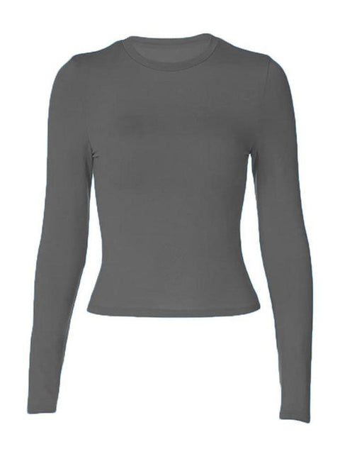 Solid Color Long Sleeve Top - HouseofHalley