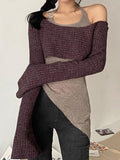 Solid Color Slim Halter Sweater