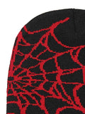 Spider Web Print Beanie Hat