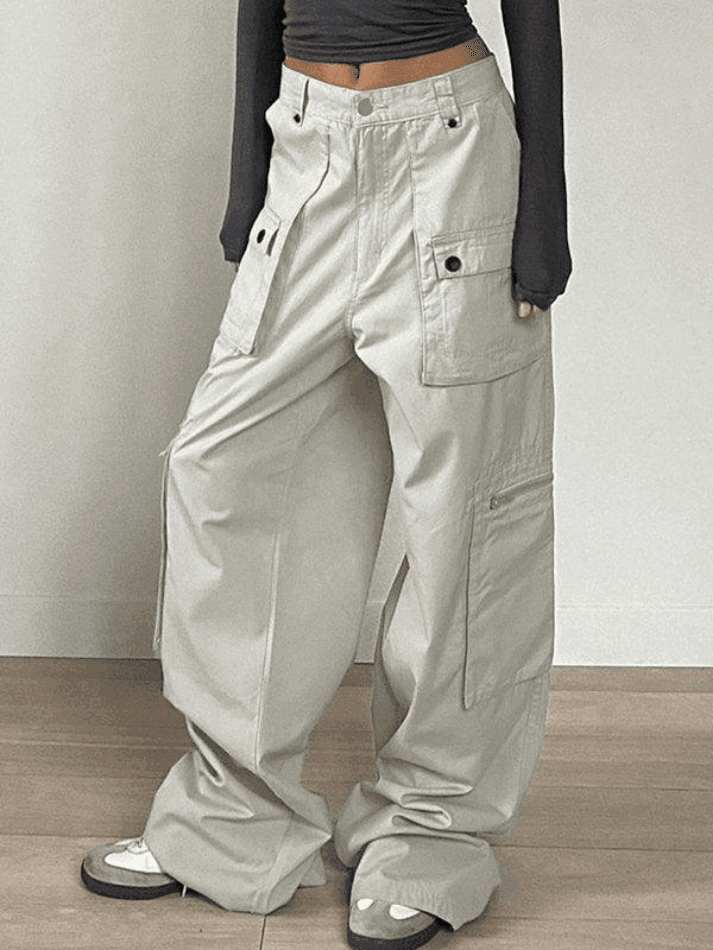 2023 Sport Pocket Zip Cargo Jeans White L in Cargo Jeans Online Store ...