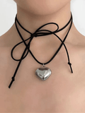 Stainless Steel Heart Adjustable Necklace