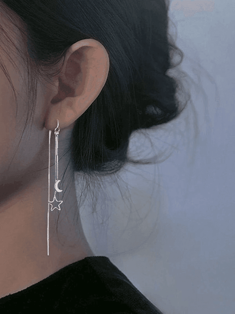Star Moon Decor Tassel Earring - HouseofHalley