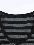 Super Crop Long Sleeve Striped Knit Top - HouseofHalley
